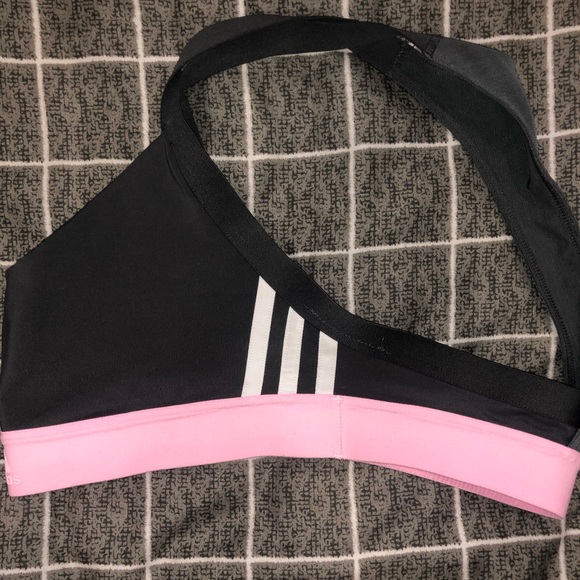 Adidas Women’s All Me 3 Stripes Sports Bra - Picture 5 of 7
